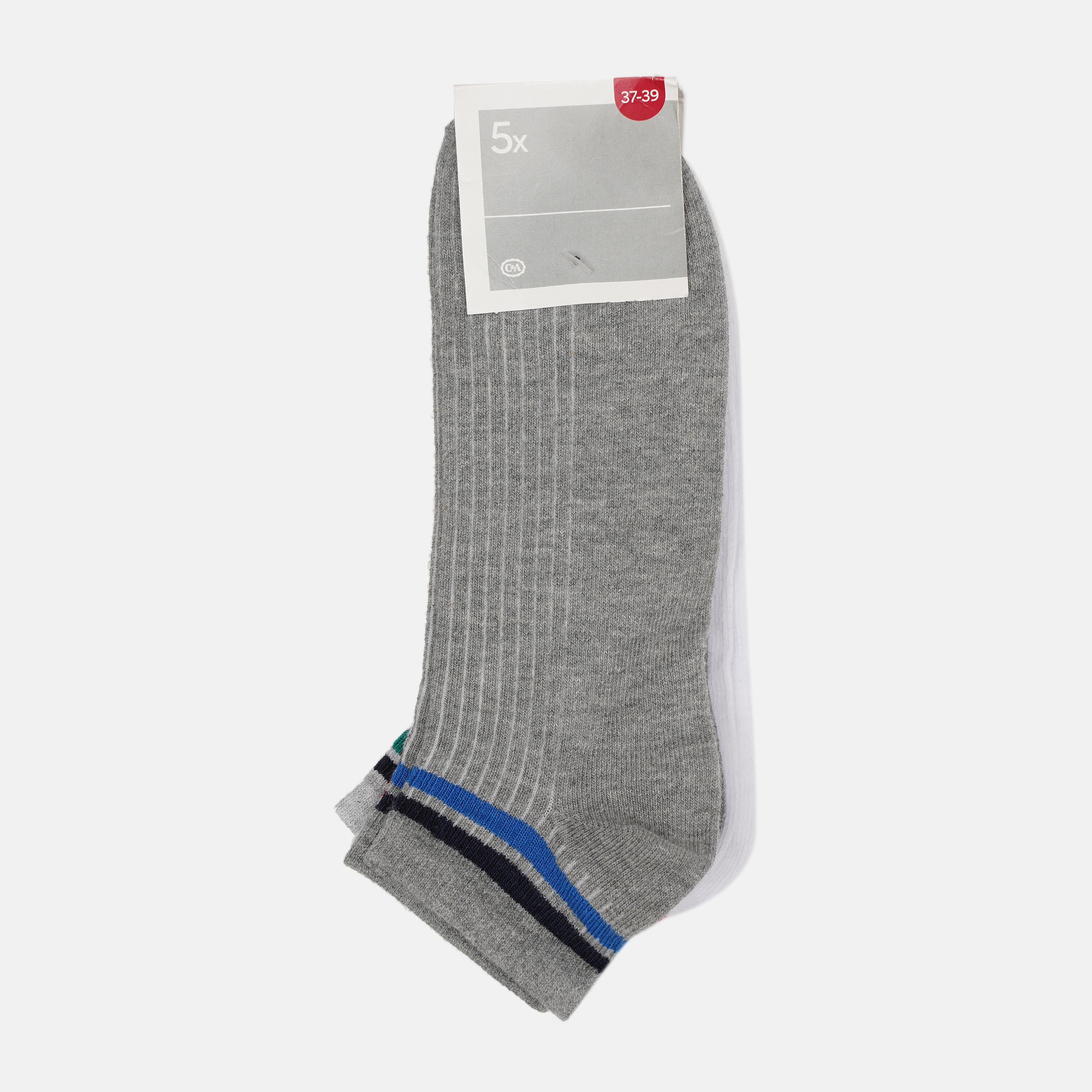 Носки C&A р. 34-36 5 пар Серый/Белый (4186364365505)