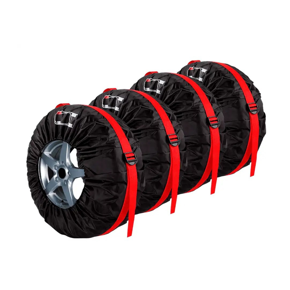 Комплект чехлов для колес R15-R18 4 шт. Черный (R15-R18)