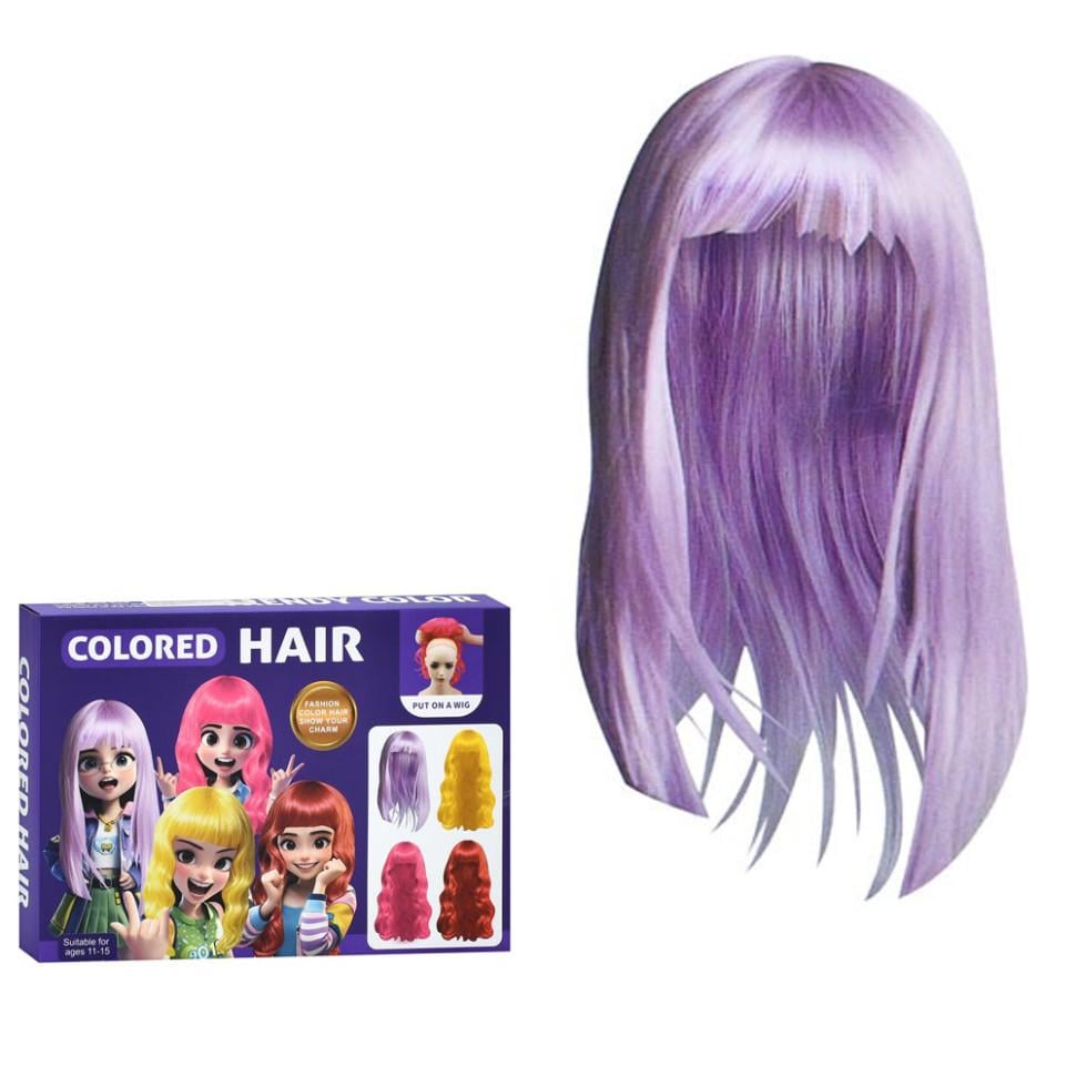 Дитяча косметика Bambi ColoRed Hair перука 34 см Фіолетовий (IG-173-N-677)