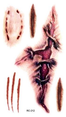 Тату временное на Хэллоуин 10х6 см Бордовый (RC-212)