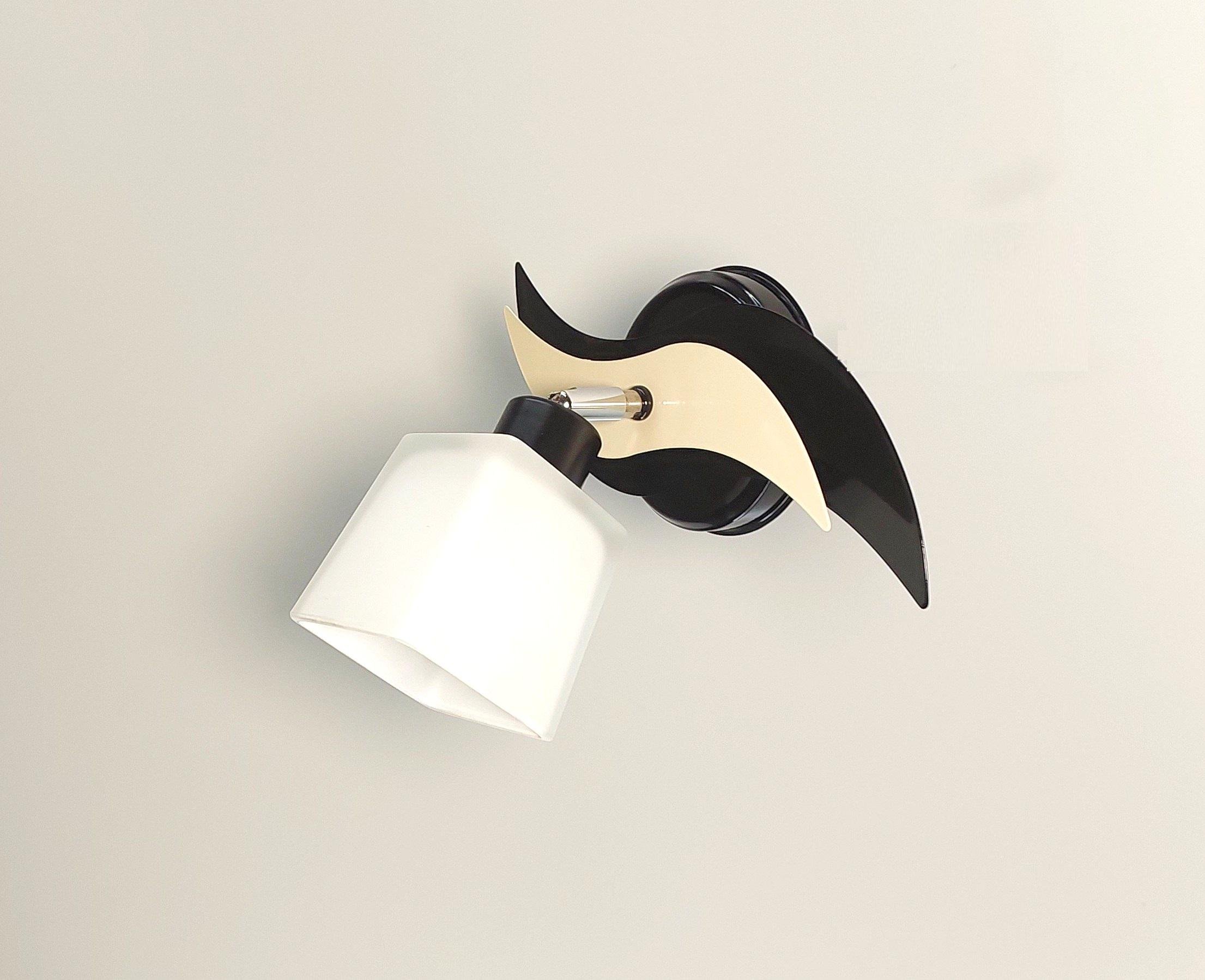 Бра настенный Бриз поворотный металлический Черный/Бежевый