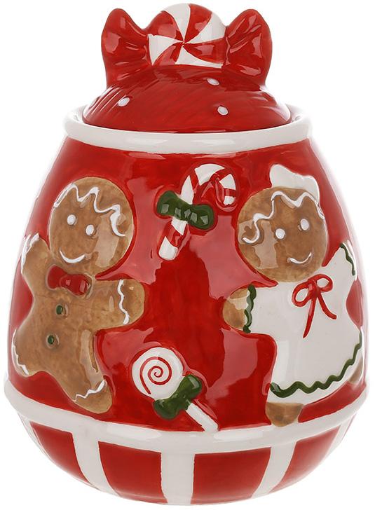 Банка керамическая для сыпучих продуктов Веселые Пряники 600 мл