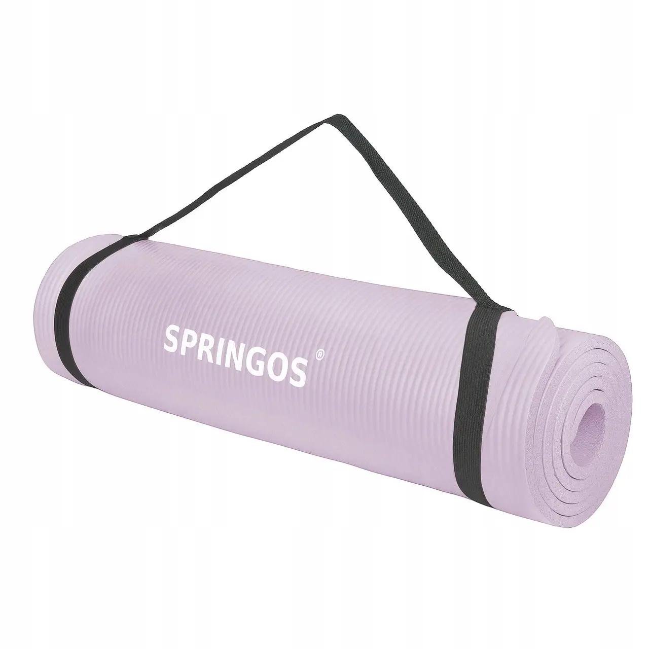 Коврик для йоги и фитнеса Springos NBR 1 см YG0038 Purple - фото 2