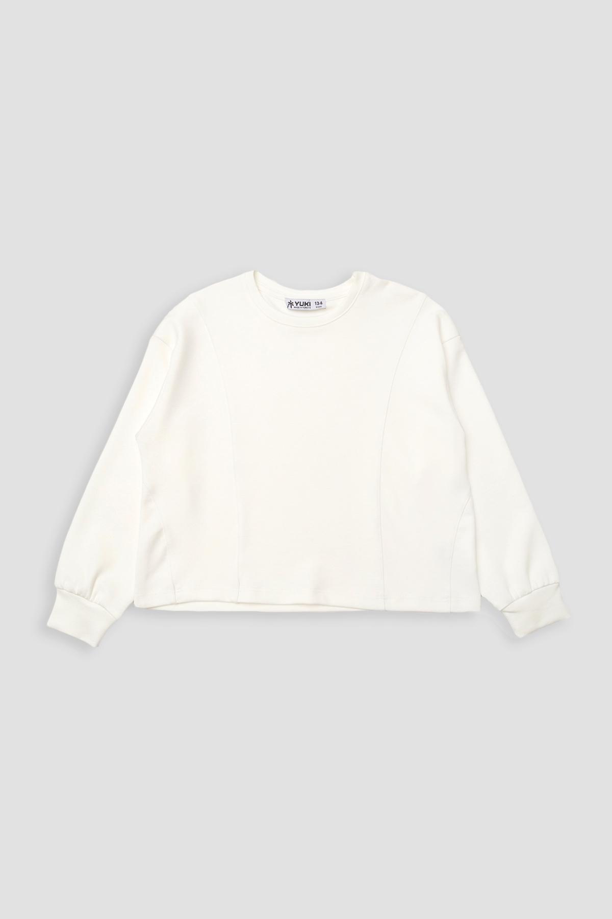 Свитшот для девочки 140 см Молочный (ЦБ-00267431)