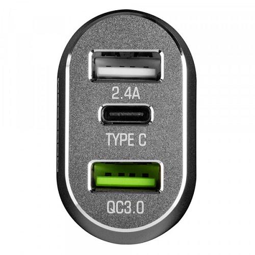 Автомобильное зарядное устройство Modecom CU2C1-07 2,4 A 5 В QC3,0/USB/Type C Port ZT-MC-CU2C1-07 White (562867) - фото 3