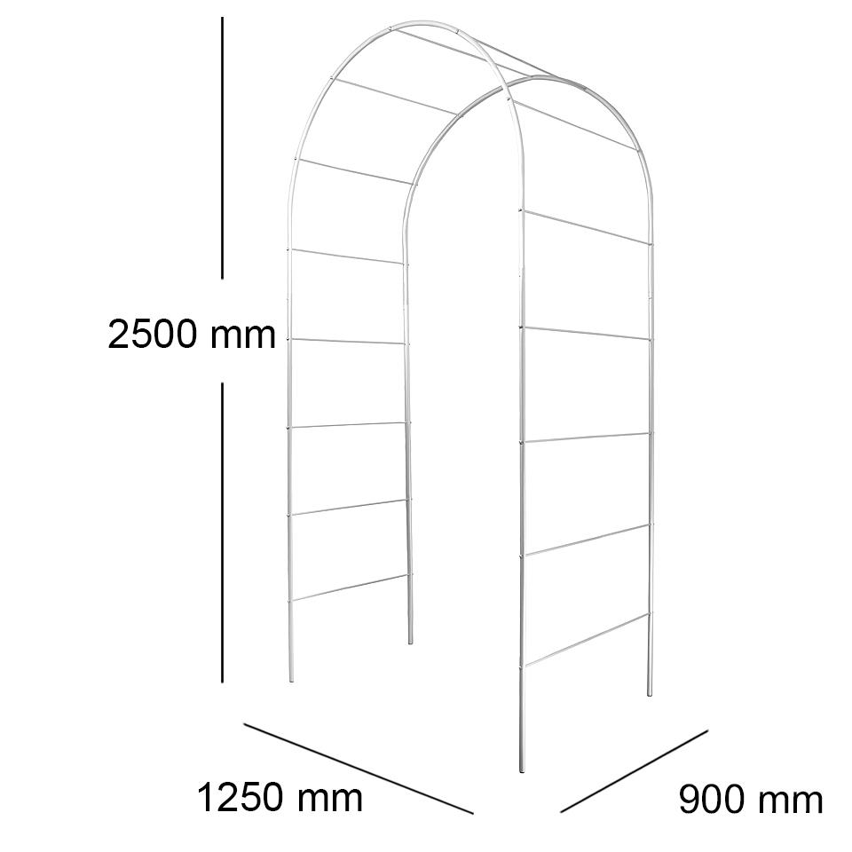 Опора для рослин арка садова 2500х1250х900 мм d 20 мм/d 8 мм (АС-D20/D8-2500*1250*900) - фото 2