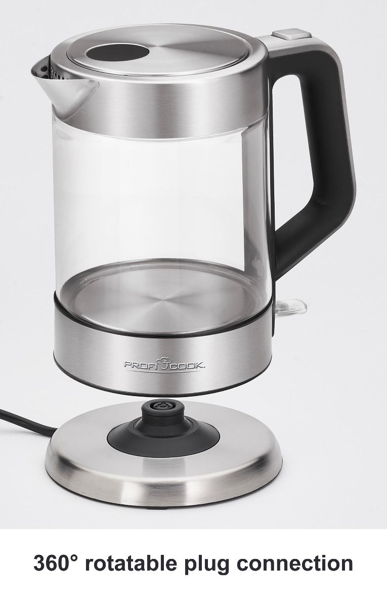 Електрочайник скляний Profi Cook PC-WKS 1107 1,5 л/2200 Вт LED (PC-WKS 1107) - фото 5 Електрочайник скляний Profi Cook PC-WKS 1107 1,5 л/2200 Вт LED (PC-WKS 1107) - фото 5