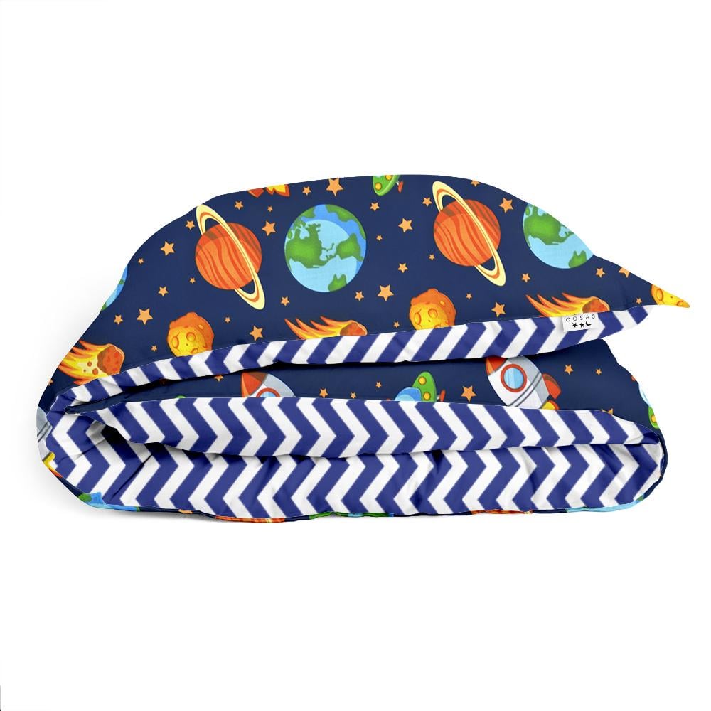 Пододеяльник детский SPACE ZIGZAG BLUE 110х140 см