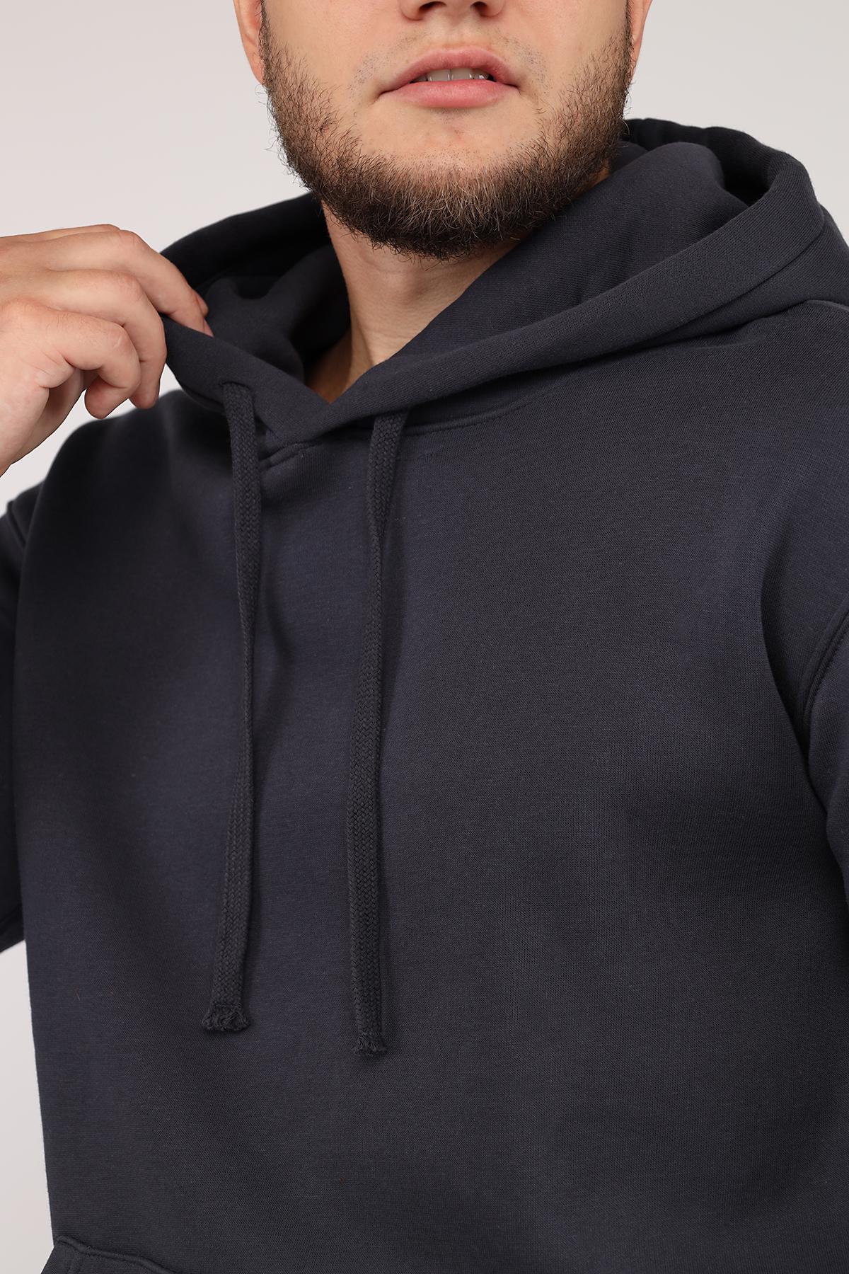 Худі чоловічий ЦБ-00279982 р. 52 Темно-сірий (SKT001074106) - фото 2 Худі чоловічий ЦБ-00279982 р. 52 Темно-сірий (SKT001074106) - фото 2