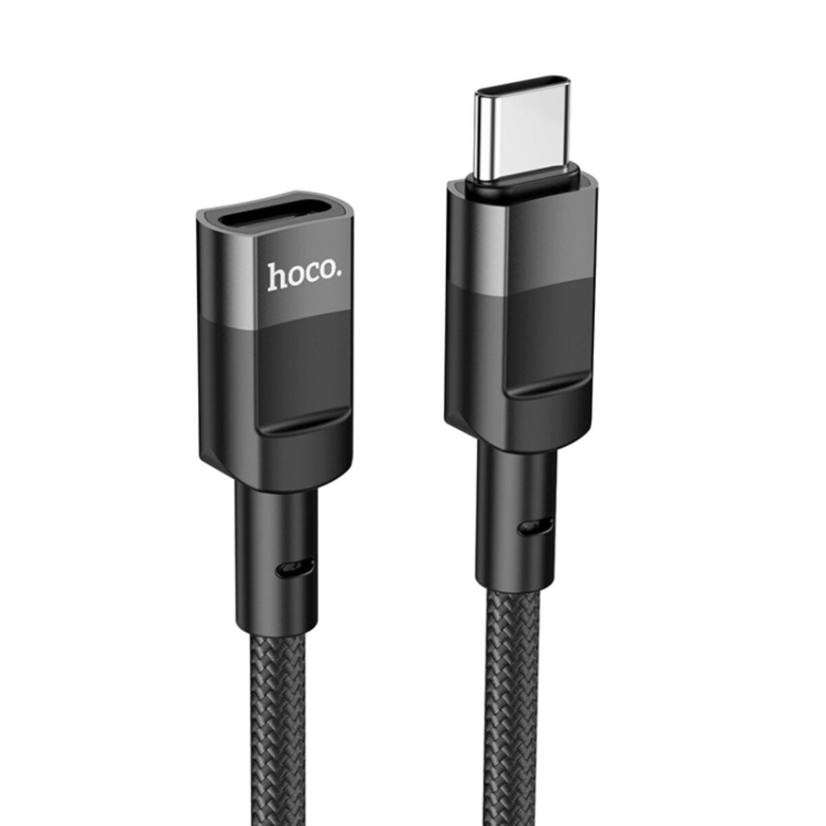 Кабель Hoco U107 Type-C Male to Type-C Female USB2.0 Black Кабель Hoco U107 Type-C Male to Type-C Female USB2.0 Black