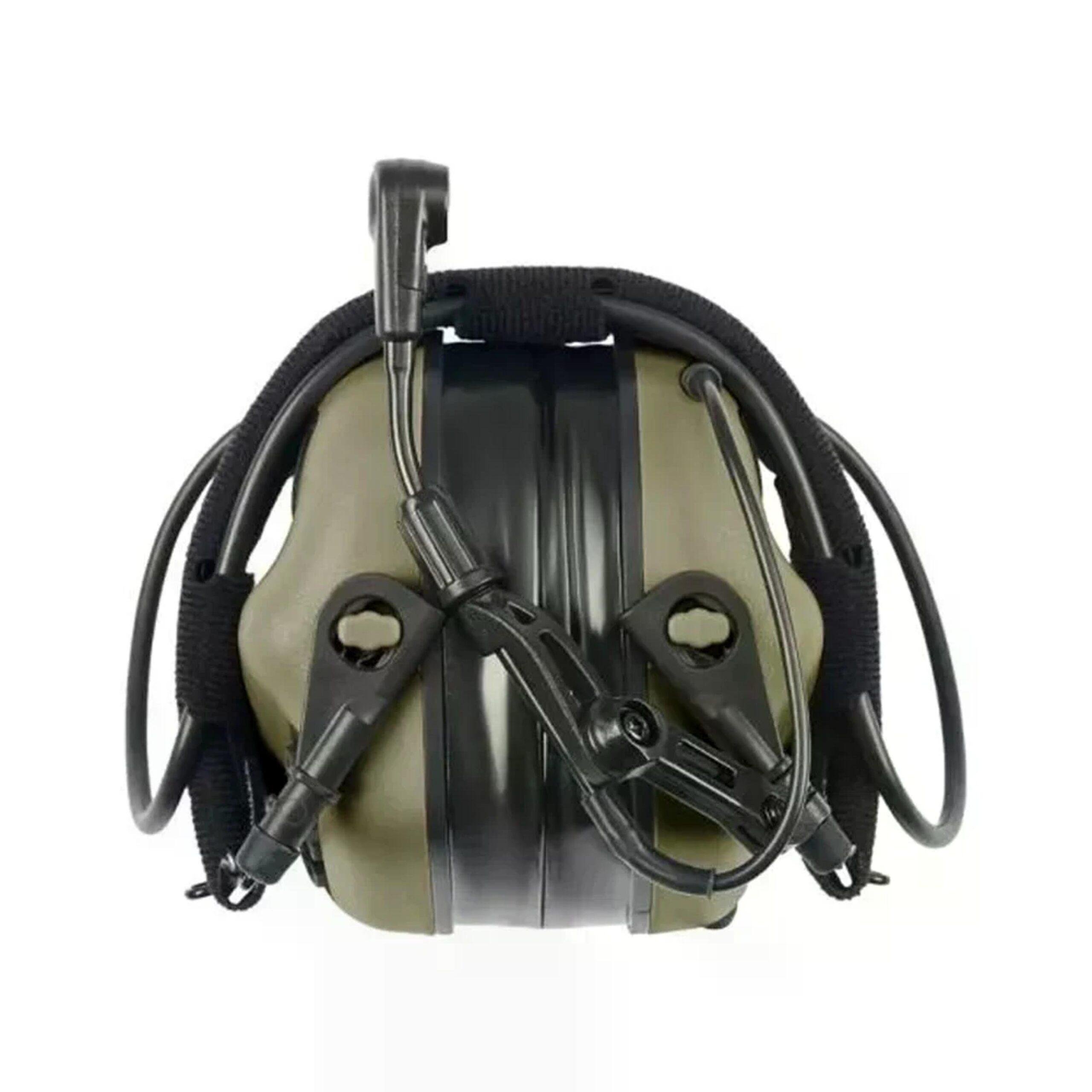 Навушники захисні активні Earmor M32PLUS-FG SNR/NRR 22 дБ знімний мікрофон 2хAAA Olive (28731103) - фото 3