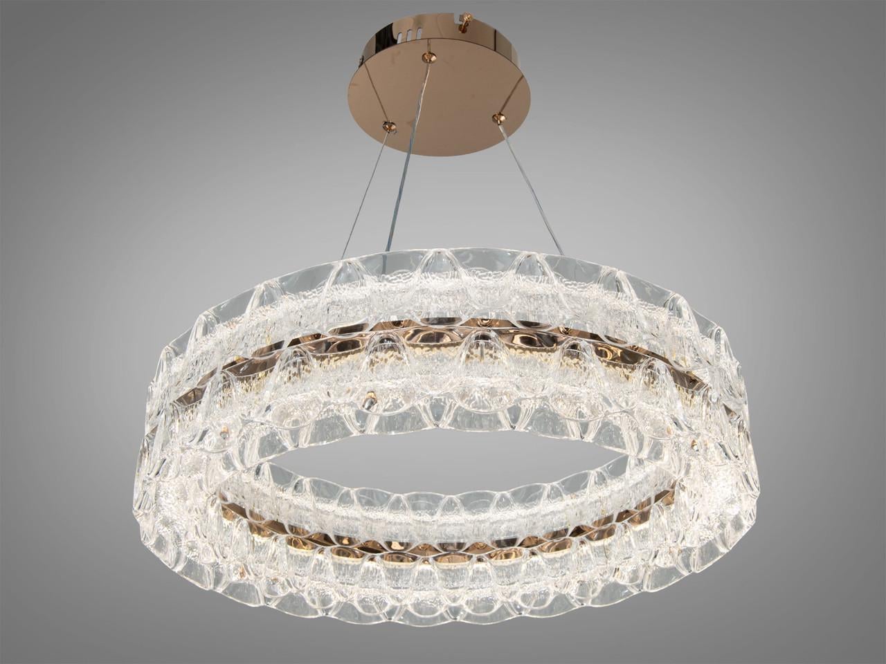 Люстра светодиодная подвесная LED для гостиной 9889/500G Diasha 78 Вт с пультом Золотой (3231625269)