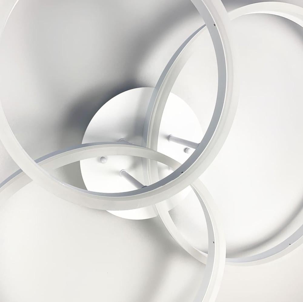 Люстра cтельова LED на 3 кільця Білий (A 8008/3 WT) - фото 8 Люстра cтельова LED на 3 кільця Білий (A 8008/3 WT) - фото 8