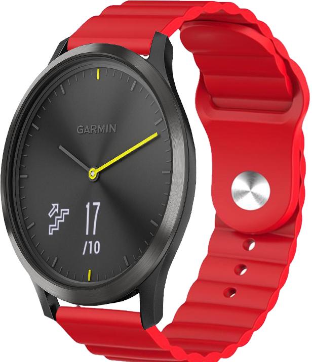 Ремешок Wave для Garmin Vivomove HR Red (16650) Ремешок Wave для Garmin Vivomove HR Red (16650)