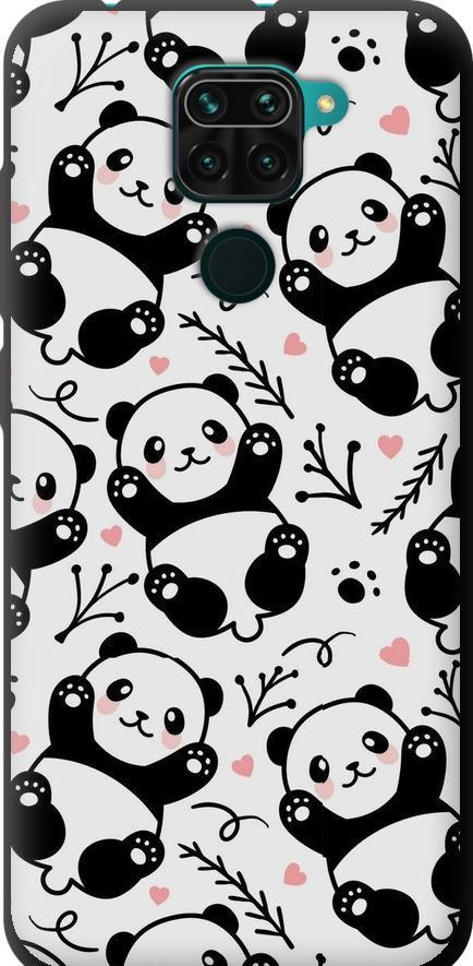 Чехол на Xiaomi Redmi Note 9 Панды (4318b-2017-42517)