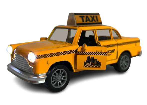 Іграшкова машинка Таксі 1:32 Жовтий (1621)