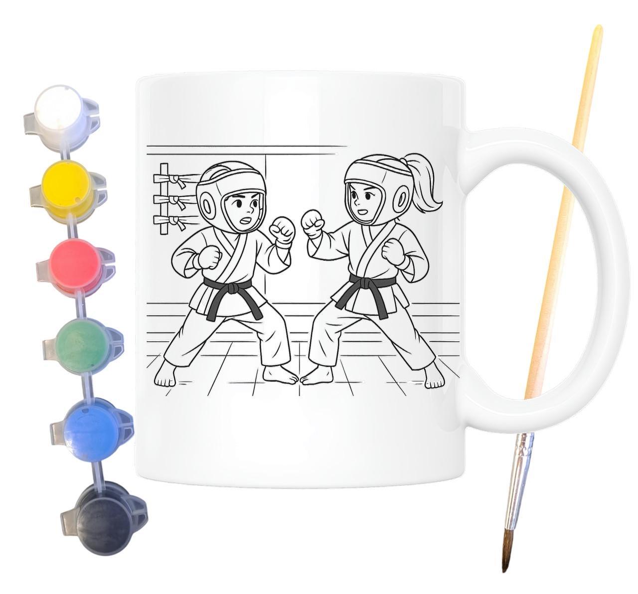 Набір для творчості кружка розмальовка Карате 330 мл Білий (КР0176) - фото 2