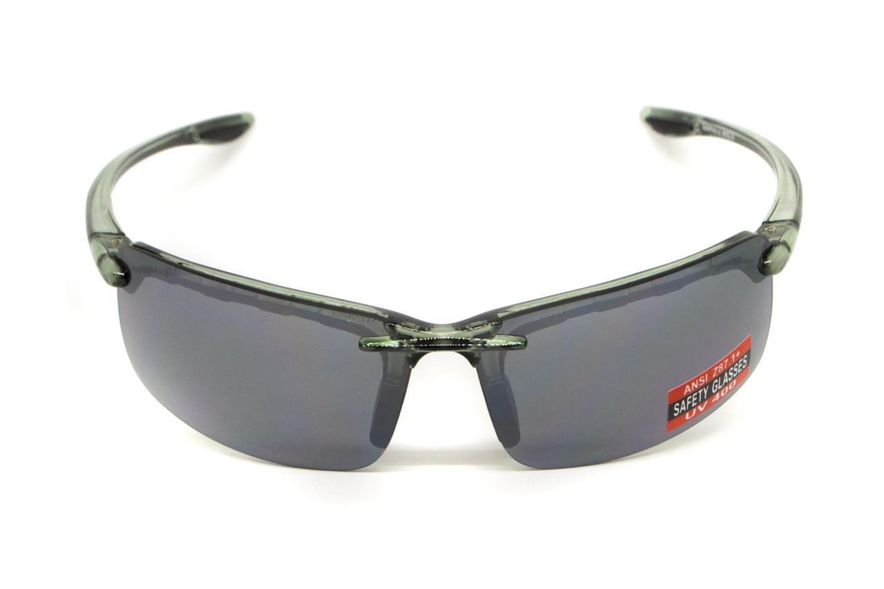 Очки защитные Global Vision Wheelin Crystal зеркальные Серый в серой полупрозрачной оправе (69962426490402) - фото 3 Очки защитные Global Vision Wheelin Crystal зеркальные Серый в серой полупрозрачной оправе (69962426490402) - фото 3