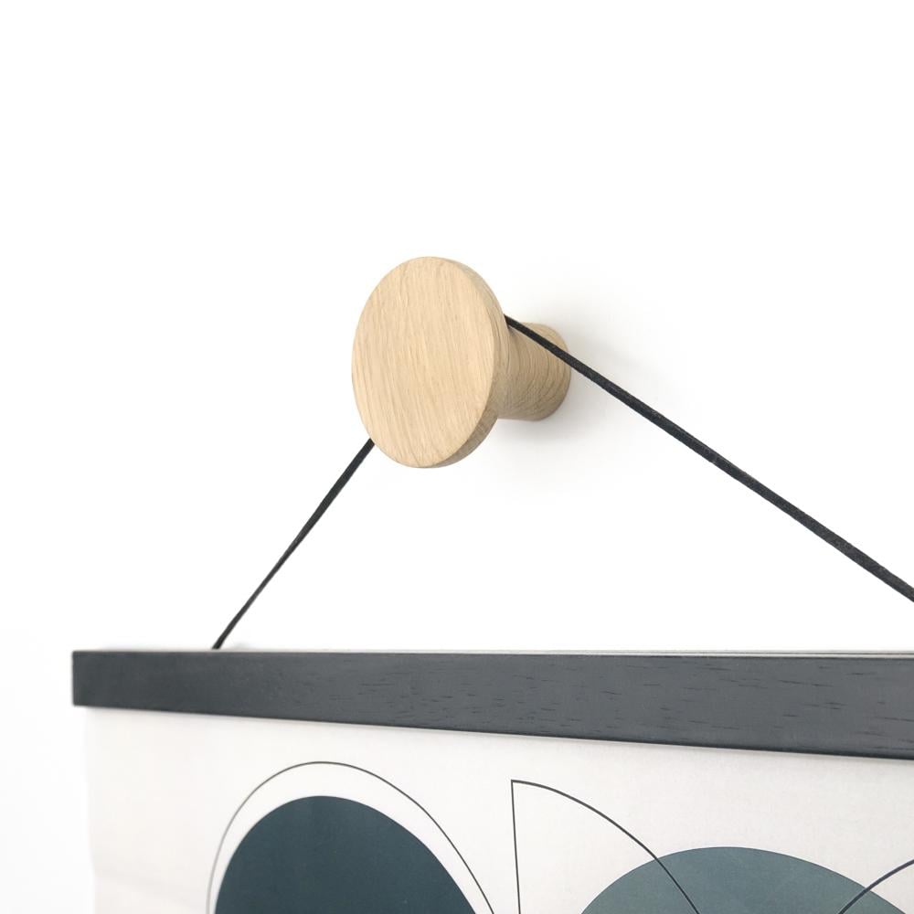 Крючок деревянный мебельный для одежды ø50 мм 1 шт. Дуб (48898) - фото 7