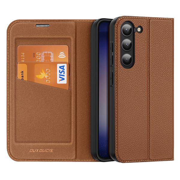 Чохол книжка Dux Ducis Skin X2 з кишенею для візиток для Samsung Galaxy S23 Brown