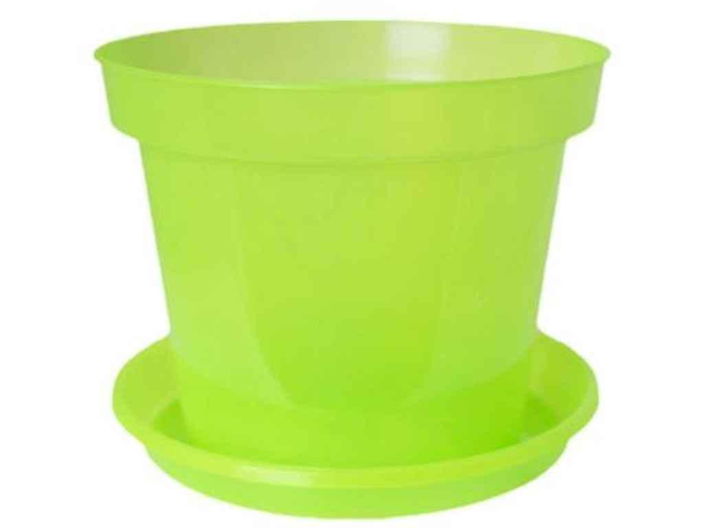 Горшок для цветов Еталон-С Орхидея с поддоном 2,2 л 170 мм Салатовый (345) - фото 1 Горшок для цветов Еталон-С Орхидея с поддоном 2,2 л 170 мм Салатовый (345) - фото 1