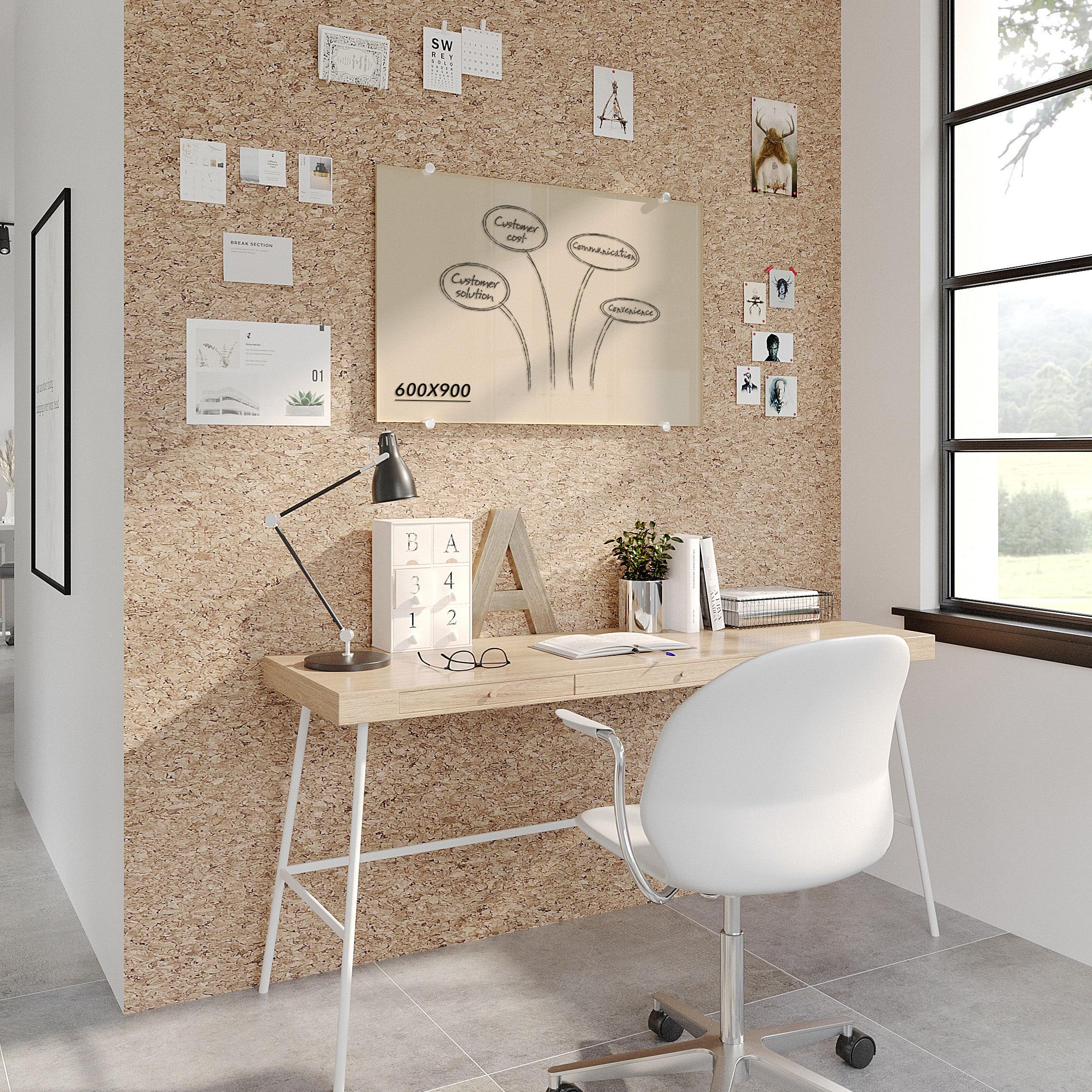 Дошка скляна маркерна магнітна пофарбована в колір RAL під замовлення 900х600 мм