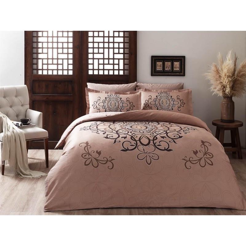 Постельное белье TAC Delux Blanda kahve v02 евро (svt-2000022232883)