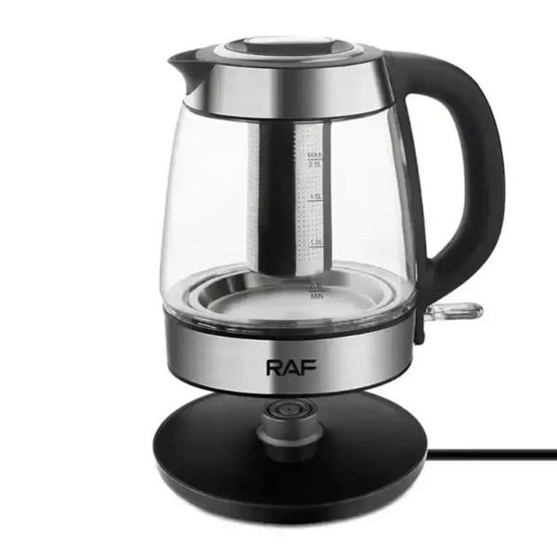 Чайник RAF R-7922 електричний скляний з металевим фільтром на 2 л 2000 Вт (R-7922) - фото 2