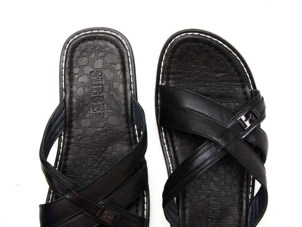 Шлепанцы мужские Subbero 7142295 натуральная кожа р. 43 Черный (12221) - фото 4 Шлепанцы мужские Subbero 7142295 натуральная кожа р. 43 Черный (12221) - фото 4