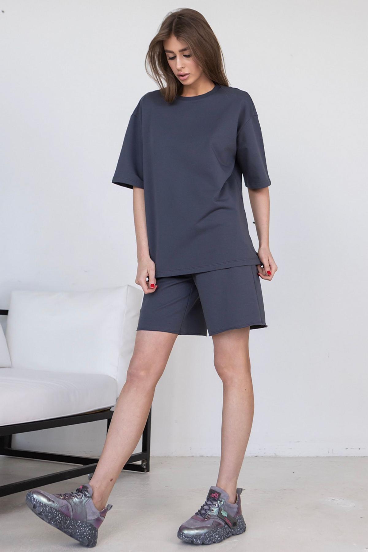 Шорты-бермуды женские удлиненные TOTALFIT L Графитовый (H25-LD9-L) - фото 5 Шорты-бермуды женские удлиненные TOTALFIT L Графитовый (H25-LD9-L) - фото 5