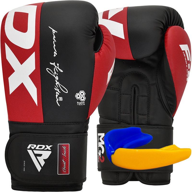 Боксерские перчатки RDX REX F4 с капой 16 ун. Red/Black (BGR-F4R-16OZ)