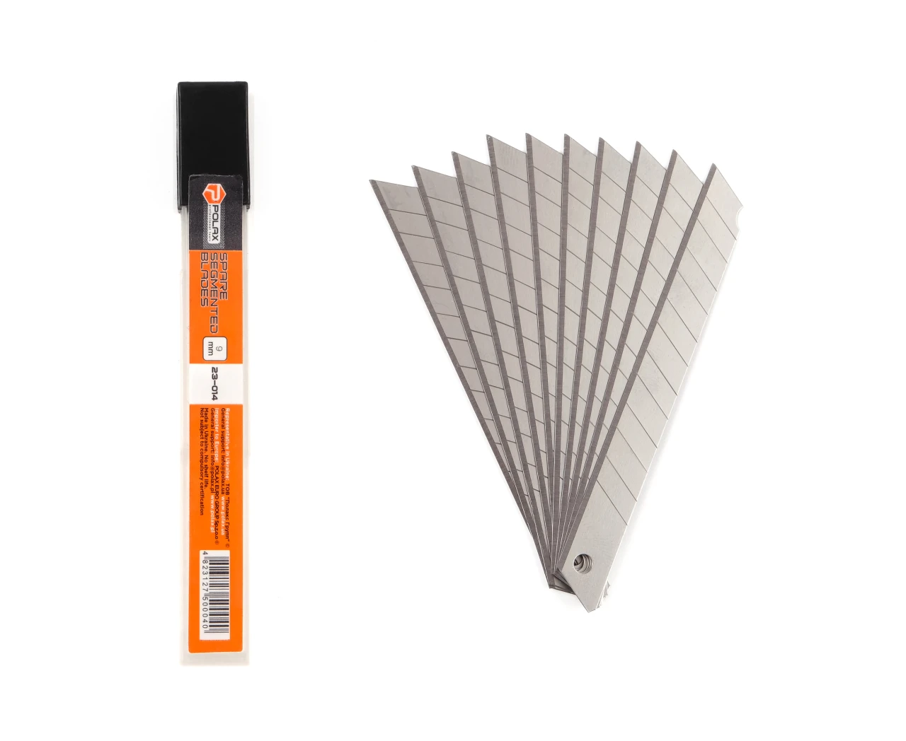 Комплект лезвий Polax сегментных 9 мм 10 шт. (23-014)