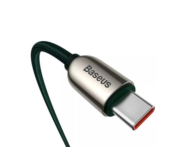 Кабель Data BASEUS 06CATSK-B06 Display Fast Charging Type-C-Type-C 100W 1 м зеленый (06CATSK-B06) - фото 4