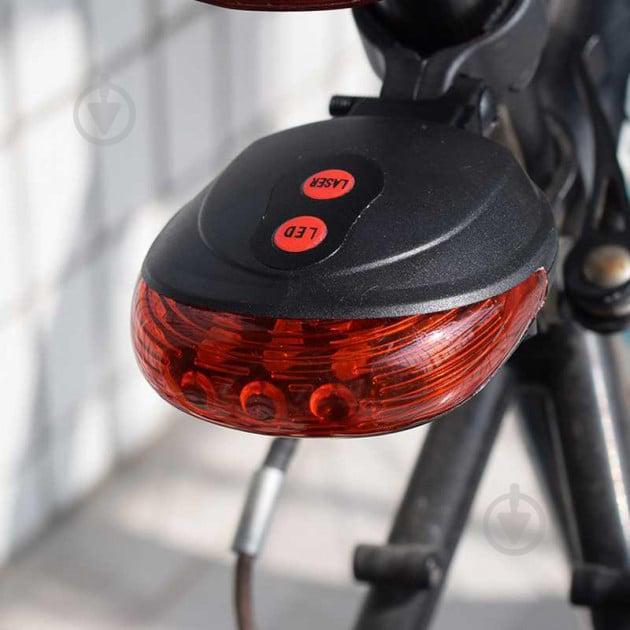 Фонарь Велосипедный задний с красными габаритами Robesbon с лазерной дорожкой (265221036)