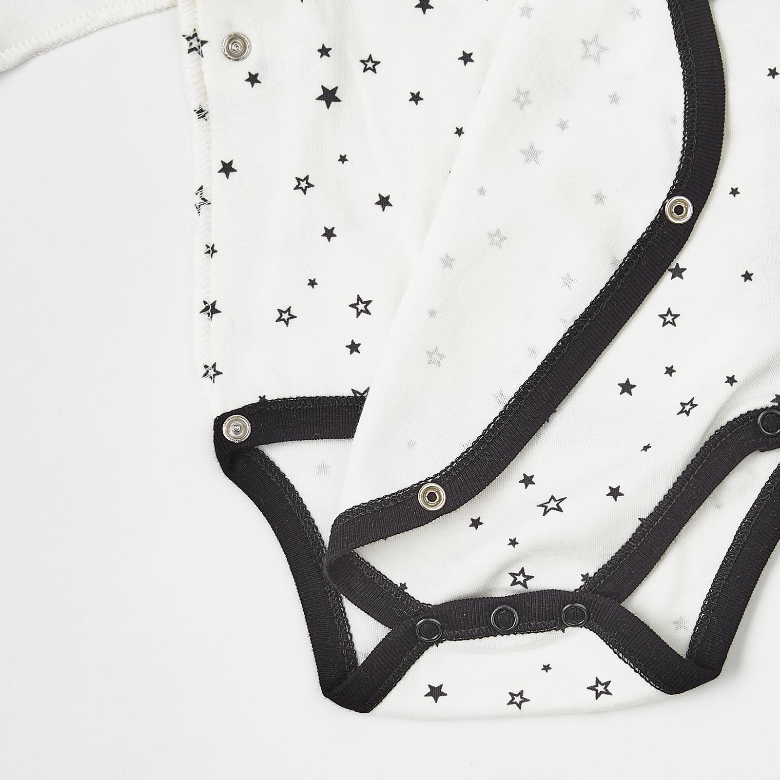 Боді з довгим рукавом на запах Зірочки 56-62 см - фото 3 Боді з довгим рукавом на запах Зірочки 56-62 см - фото 3