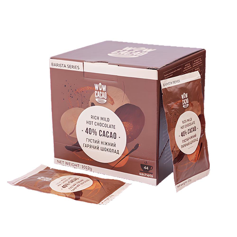 Гарячий шоколад Wow Cacao Густий ніжний 40% 23 г/44 шт. (32520589)
