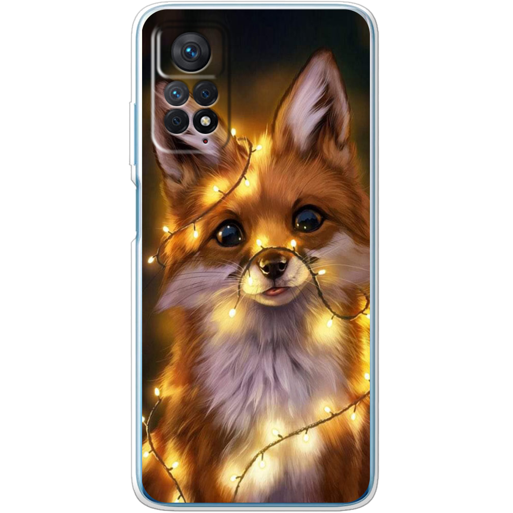 Чохол BoxFace Xiaomi Redmi Note 11 Pro Різдвяна Лисичка Прозорий силікон (44185-up2399-44185)