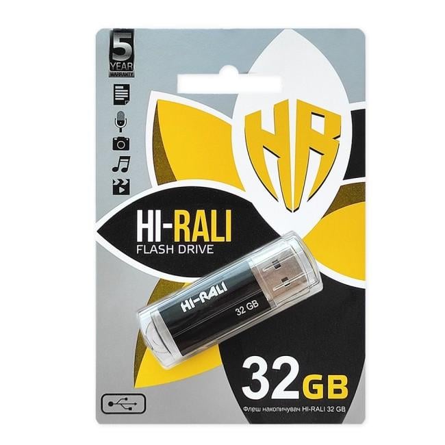 Флеш-накопичувач Hi-Rali USB 32GB Rocket Series Black