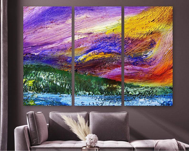 Модульная картина на холсте из трех частей KIL Art Разноцветные краски 128x81 см (M3_L_254) Модульная картина на холсте из трех частей KIL Art Разноцветные краски 128x81 см (M3_L_254)