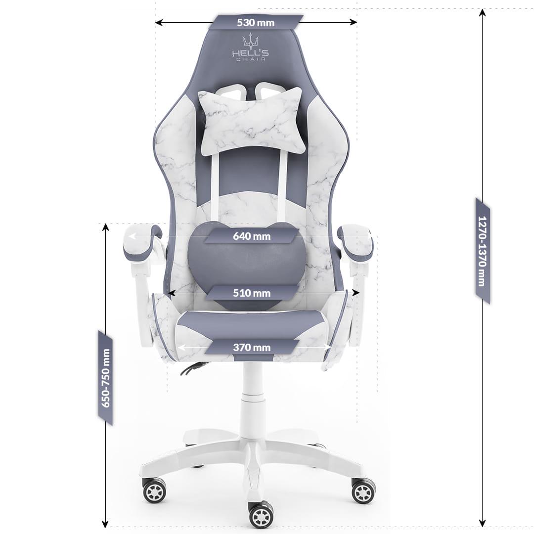 Крісло геймерське Hell's Chair Rainbow Plus Gray marble - фото 3