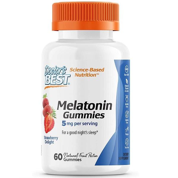 Мелатонін для сну Doctor's Best Melatonin 2,5 mg 60 Gummies Strawberry Delight