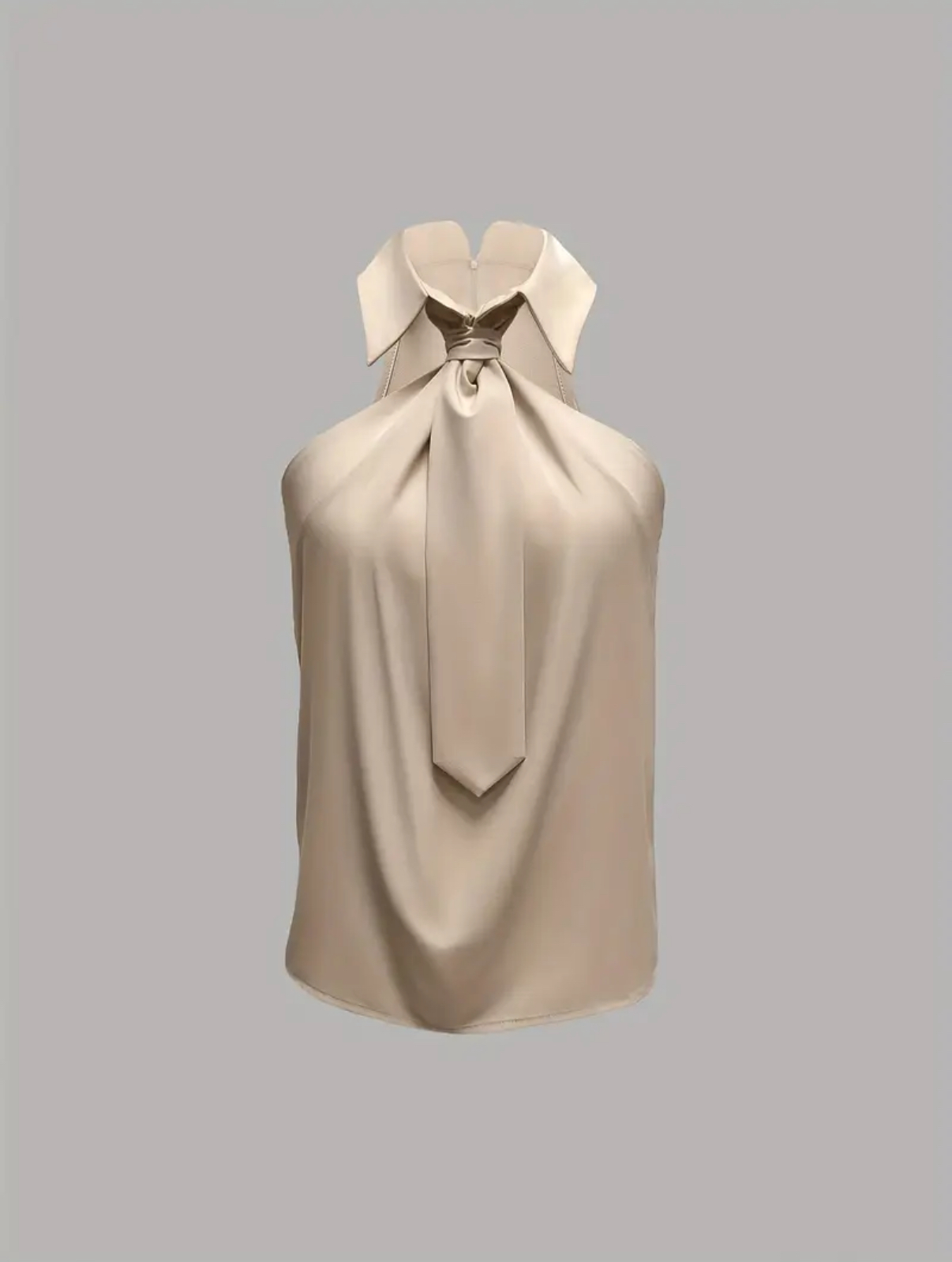 Топ з краваткою Бежевий (29502696)