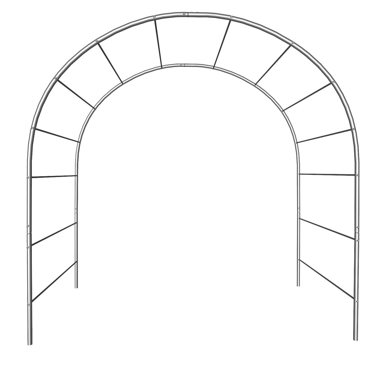 Опора для растений арка садовая 2800х2200х1330 мм d 24 мм/d 12 мм (АС-D24/D12-2800*2200*1330)