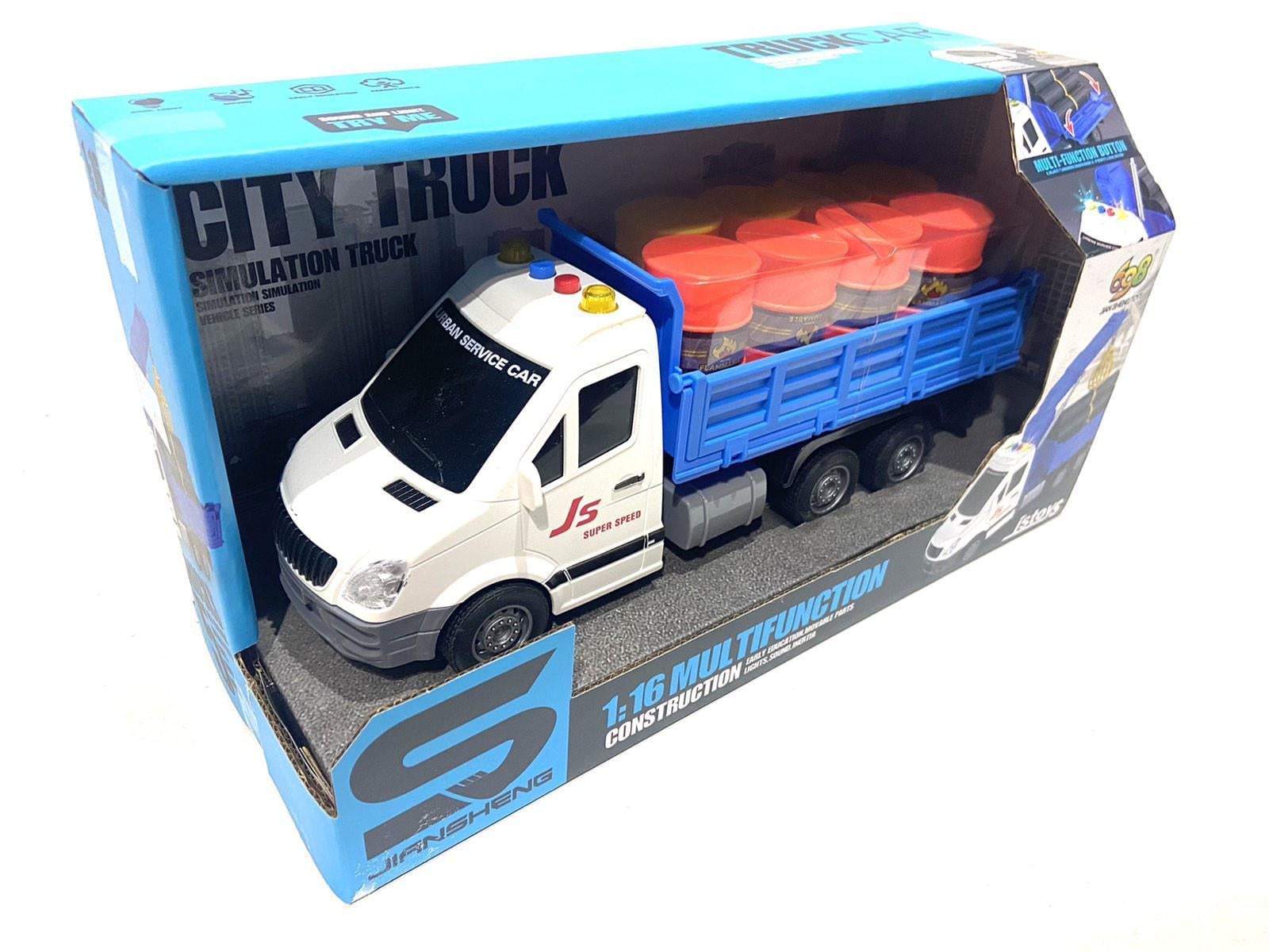 Спецтехника Jian Sheng Toys Грузоперевозчик с инерционным механизмом и подвижным кузовом (JS 146 A/146 B) Спецтехника Jian Sheng Toys Грузоперевозчик с инерционным механизмом и подвижным кузовом (JS 146 A/146 B)