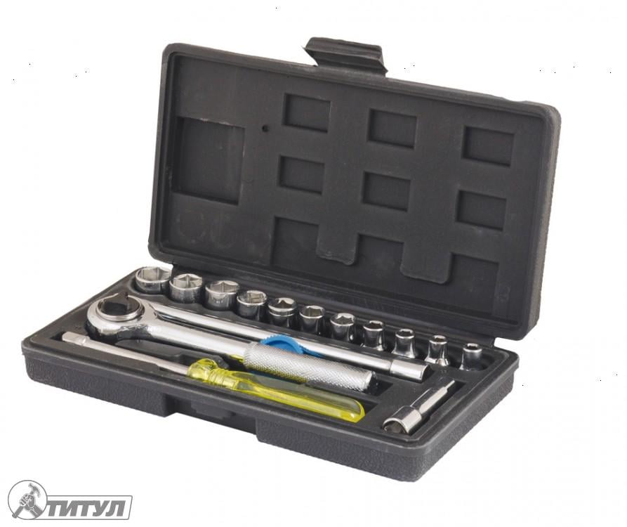 Набор насадок торцевых Титул GM 1/4 16 шт. (6256)