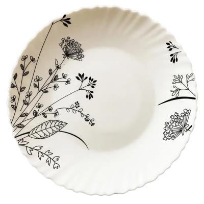 Тарелка Vittora Wave Dessert Черно-белое соцветие 19 см (V-190BW)