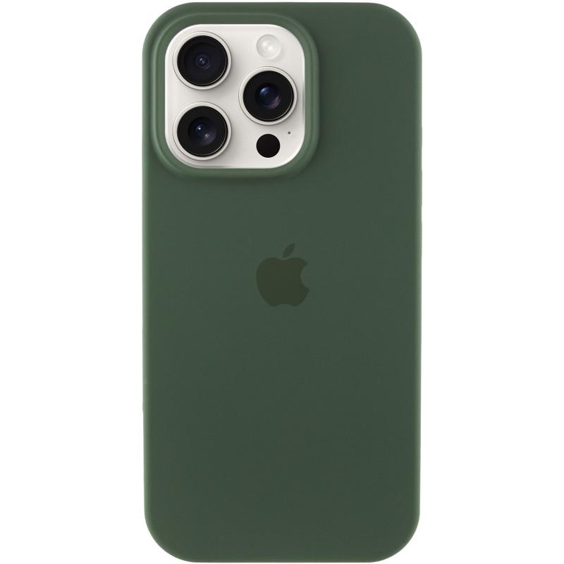 Противоударный Чехол Silicone Case Full Protective (AA) для Apple iPhone 16 Pro Max (6.9") Зеленый/Cyprus Green