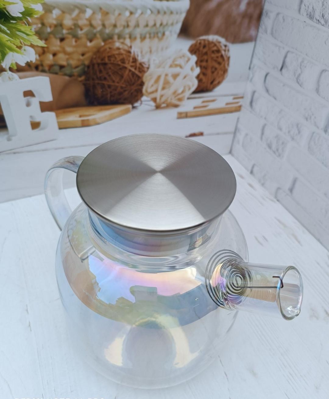 Заварювальний чайник Stenson R92988 боросилікатне скло 1,5 л Хамелеон (18218919) - фото 3