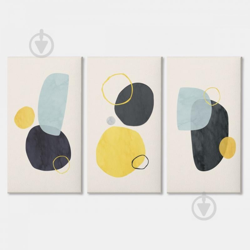 Модульная картина из трех частей Color stones Malevich Store 126x80 см (MK311610)