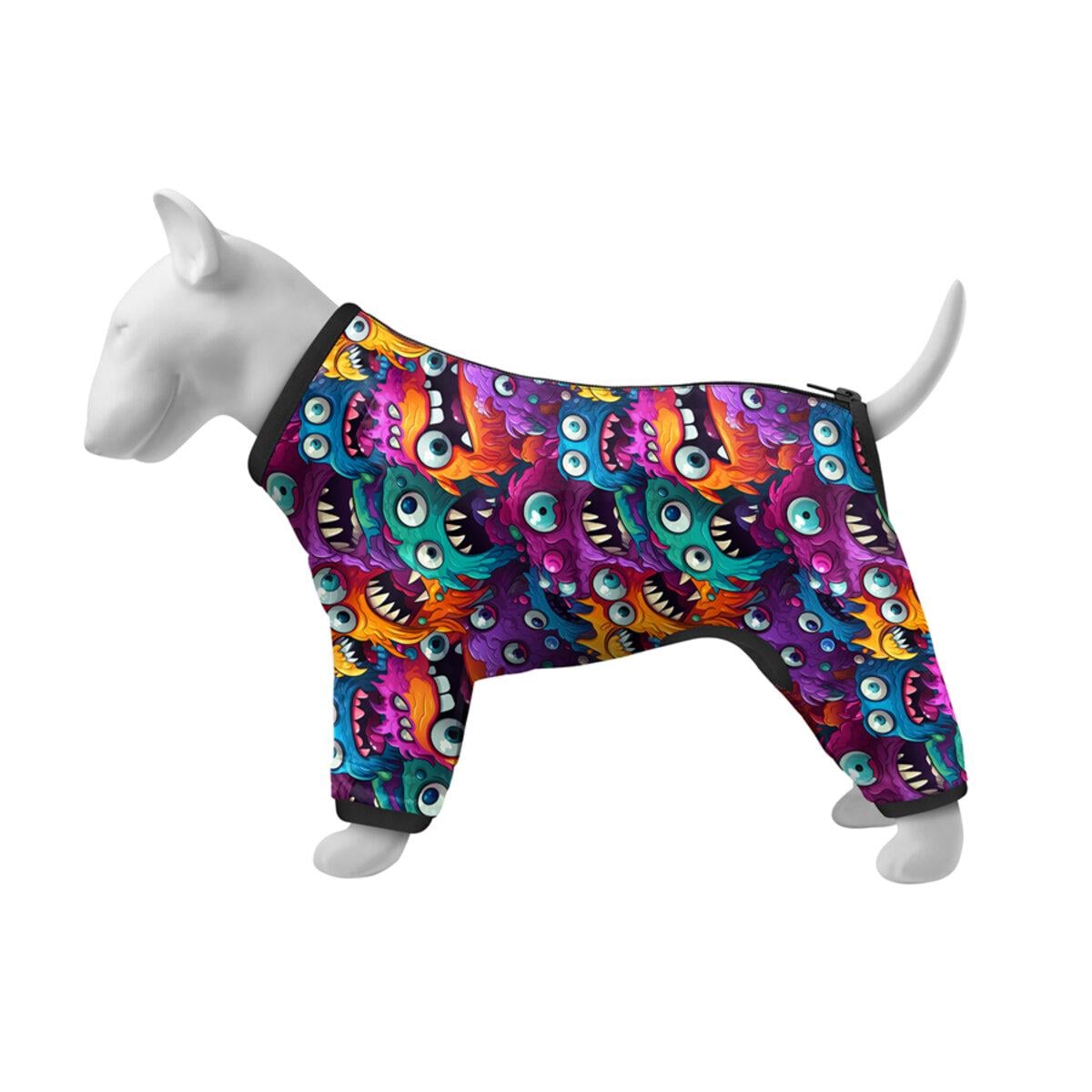 Ветровка для собак WAUDOG Clothes Зубастые монстры XS30 В 43-45 см С 27-30 см